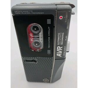 GE Automatic Voice Activated AVR Microcassette Recorder 3-5378BGY Tested Works
